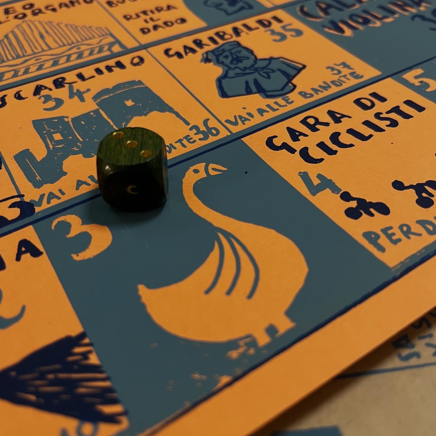 Serigrafia Gioco dell'oca di San Cerbone 2 colori su cartoncino 50x50 - immagine 5