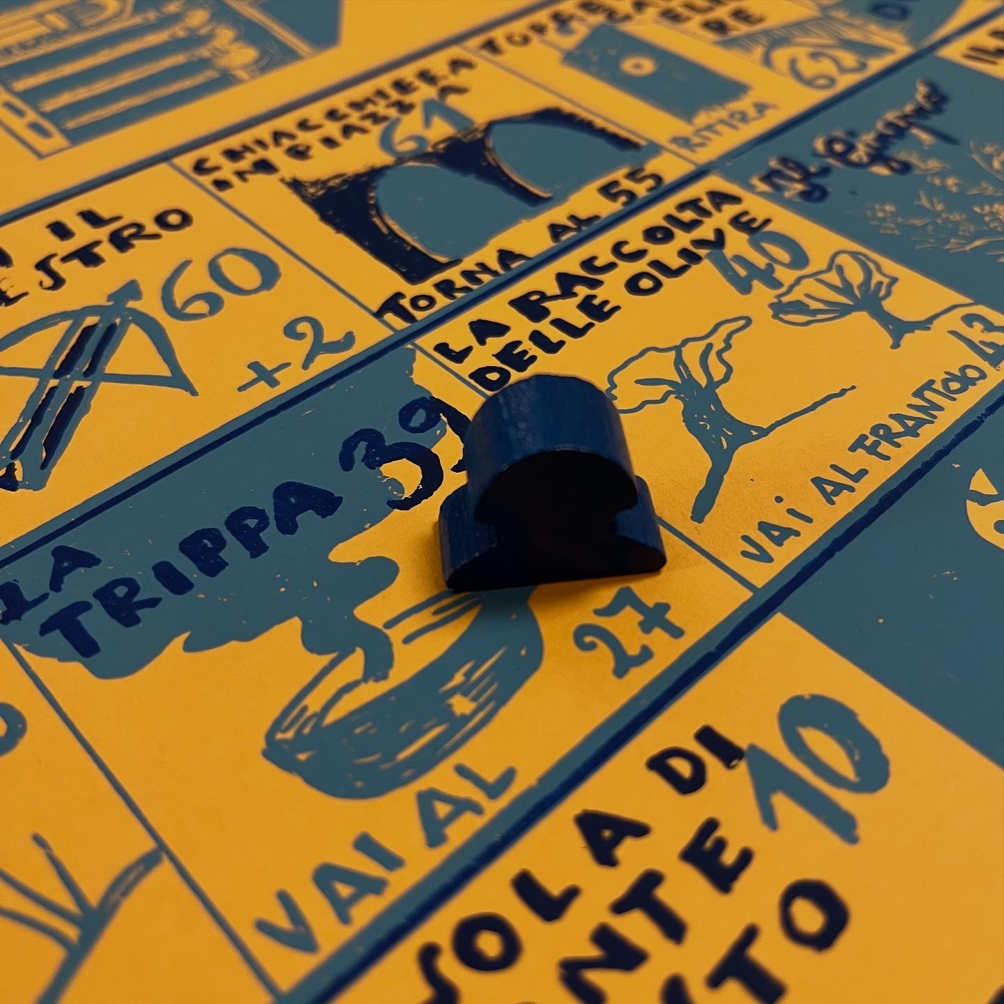 Serigrafia Gioco dell'oca di San Cerbone 2 colori su cartoncino 50x50 - immagine 8