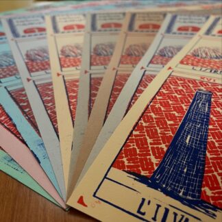 Serigrafia I Tarocchi Maremmani 2 colori su cartoncino 70x50