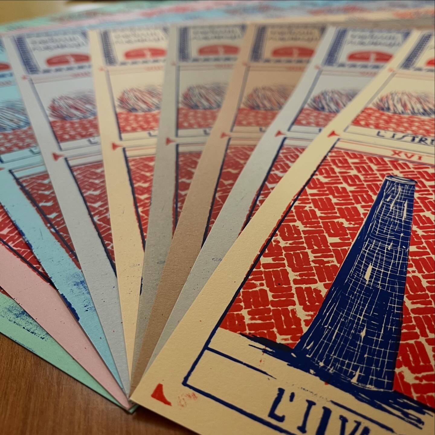 Serigrafia I Tarocchi Maremmani 2 colori su cartoncino 70x50