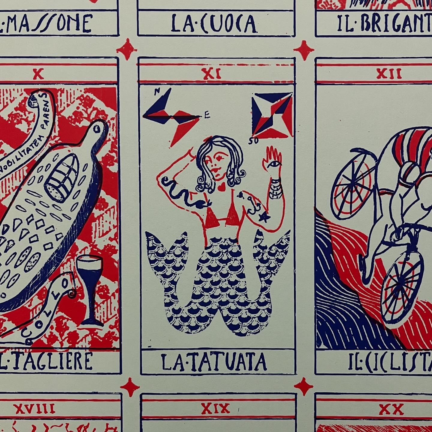 Serigrafia I Tarocchi Maremmani 2 colori su cartoncino 70x50 - immagine 8