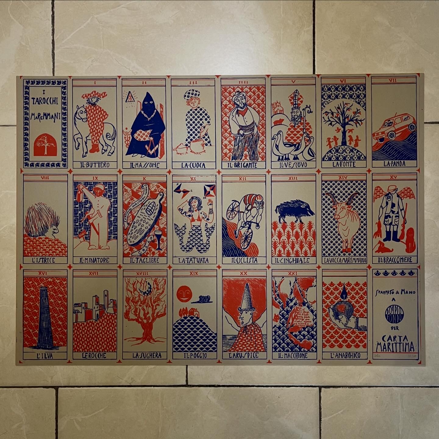 Serigrafia I Tarocchi Maremmani 2 colori su cartoncino 70x50 - immagine 14