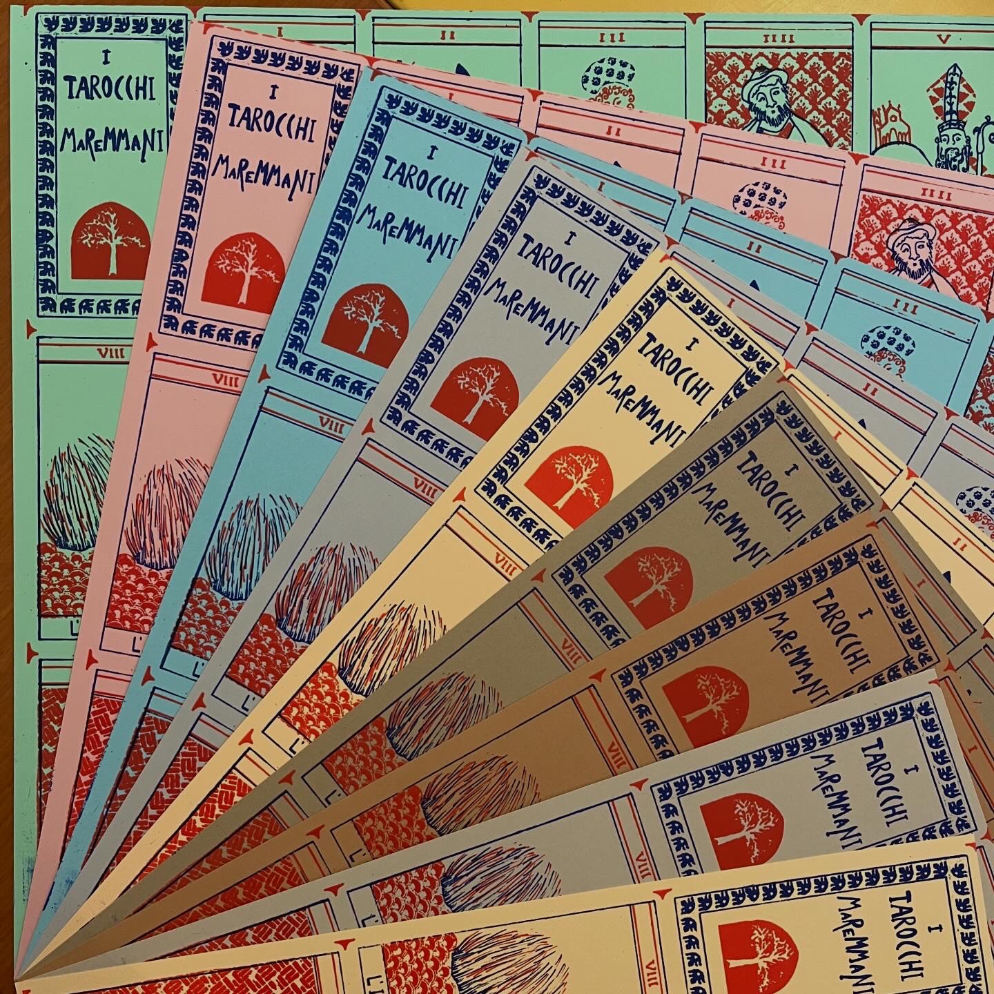 Serigrafia I Tarocchi Maremmani 2 colori su cartoncino 70x50 - immagine 2