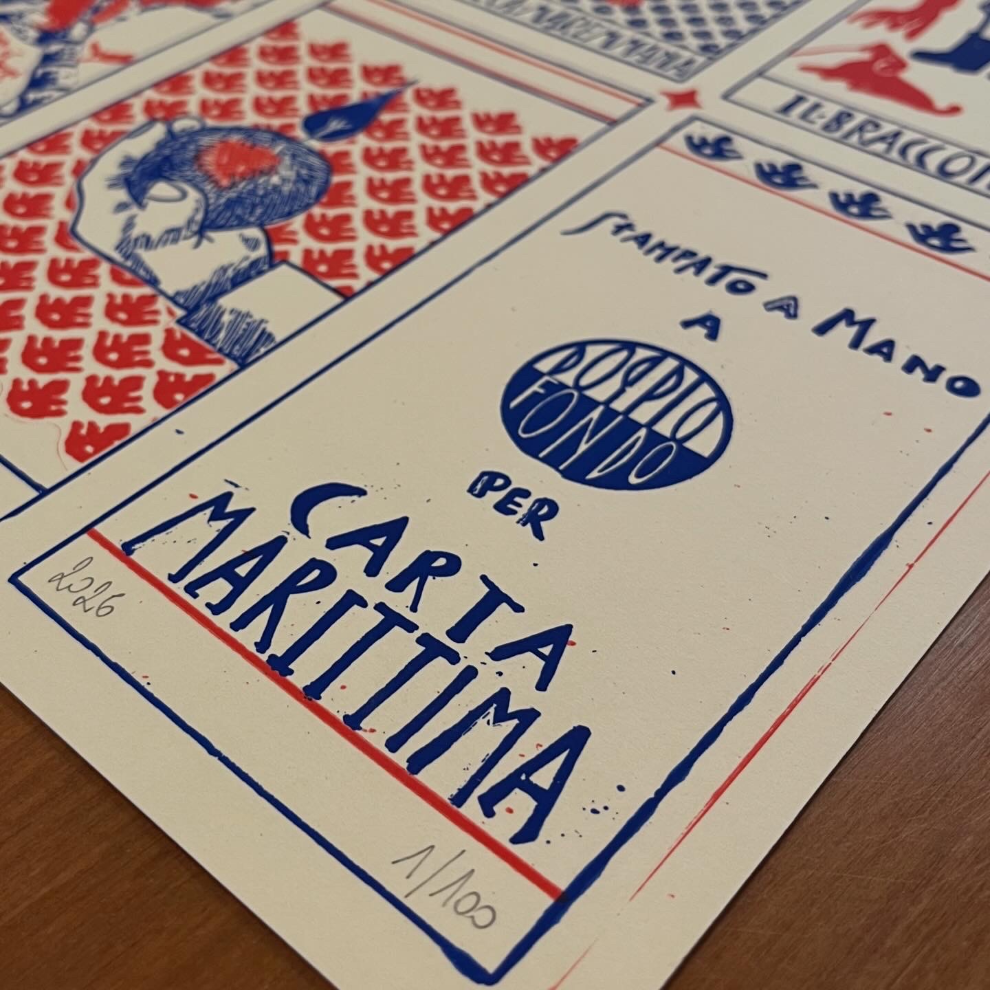 Serigrafia I Tarocchi Maremmani 2 colori su cartoncino 70x50 - immagine 3