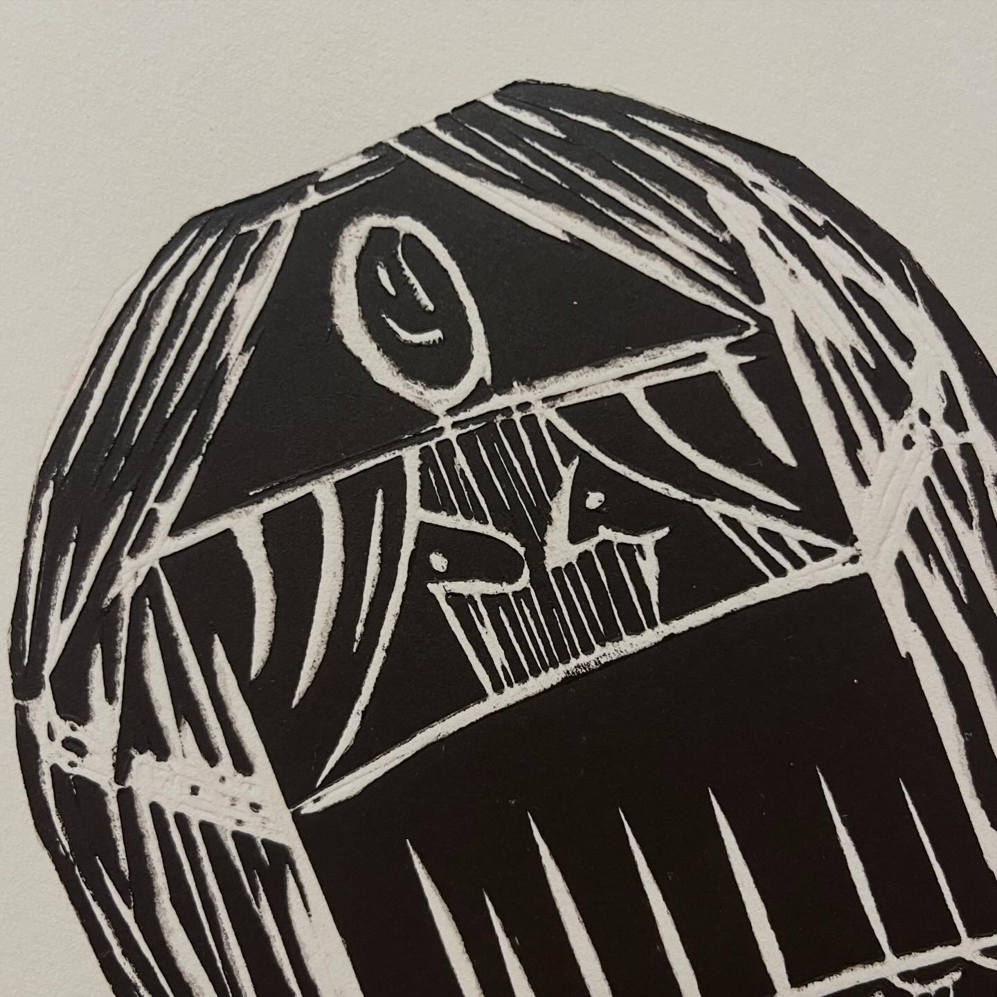 Linoleografia Bagatelle 1 su carta Rosaspina 20x25 - immagine 3