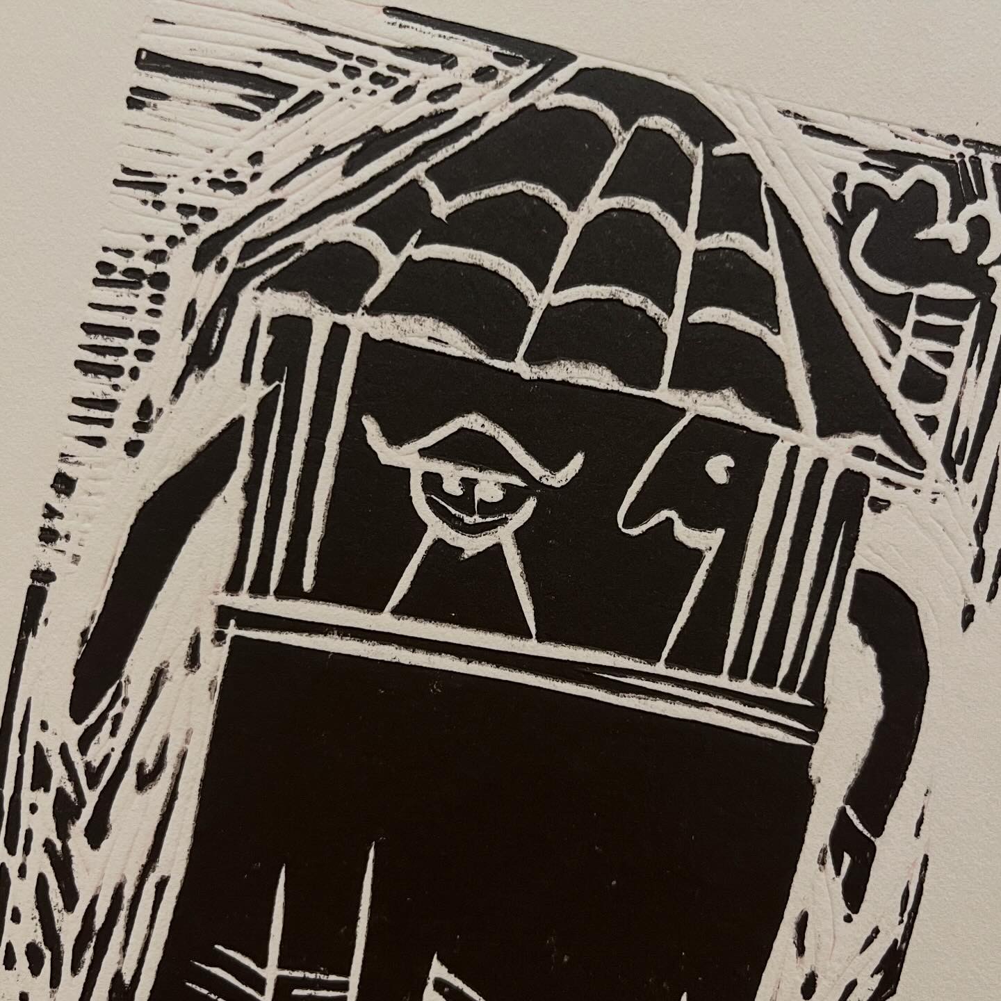 Linoleografia Bagatelle 2 su carta Rosaspina 20x25 - immagine 3