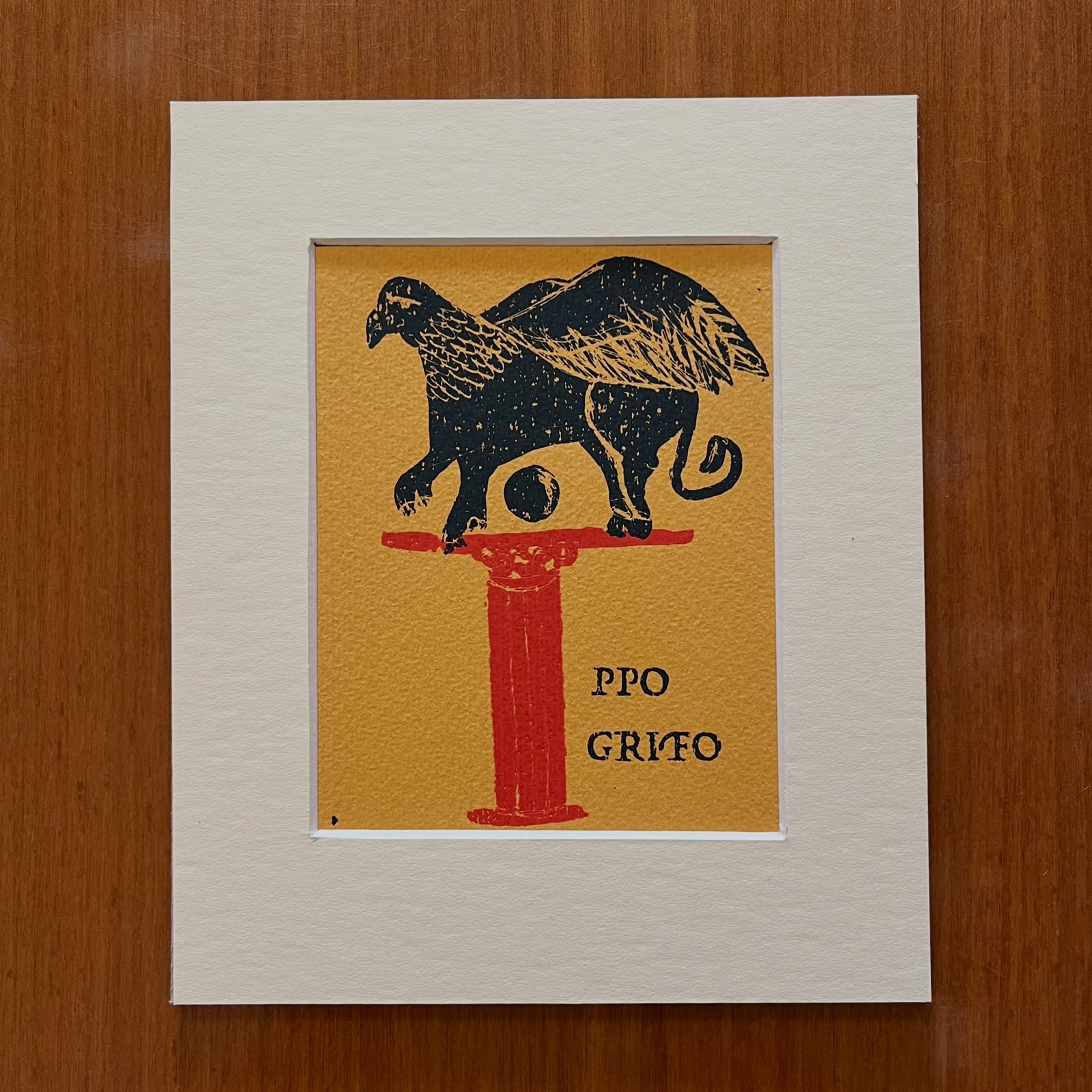 Serigrafia serie Lettere da Alfabeto Bestiario in passepartout 15x18 - immagine 12