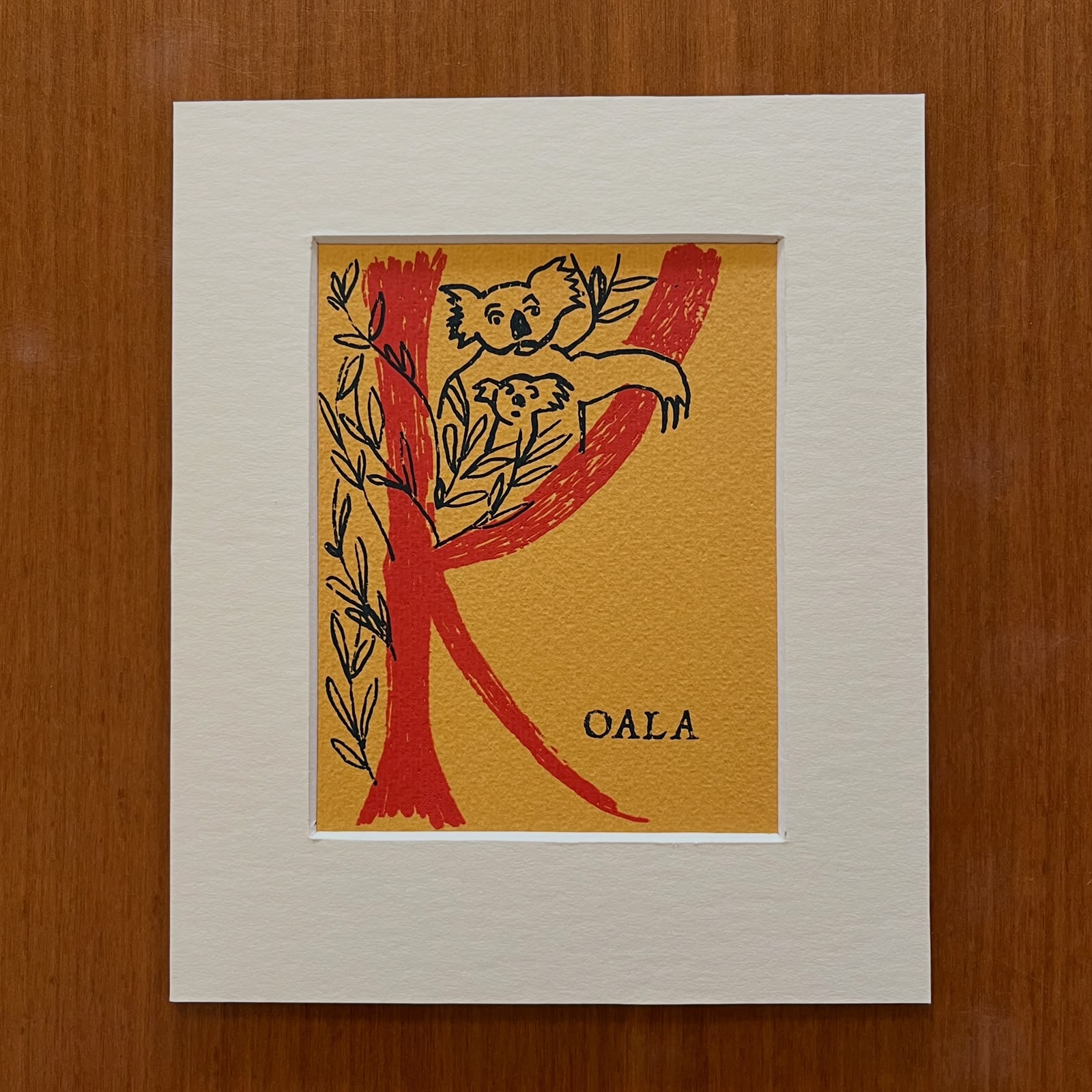 Serigrafia serie Lettere da Alfabeto Bestiario in passepartout 15x18 - immagine 14