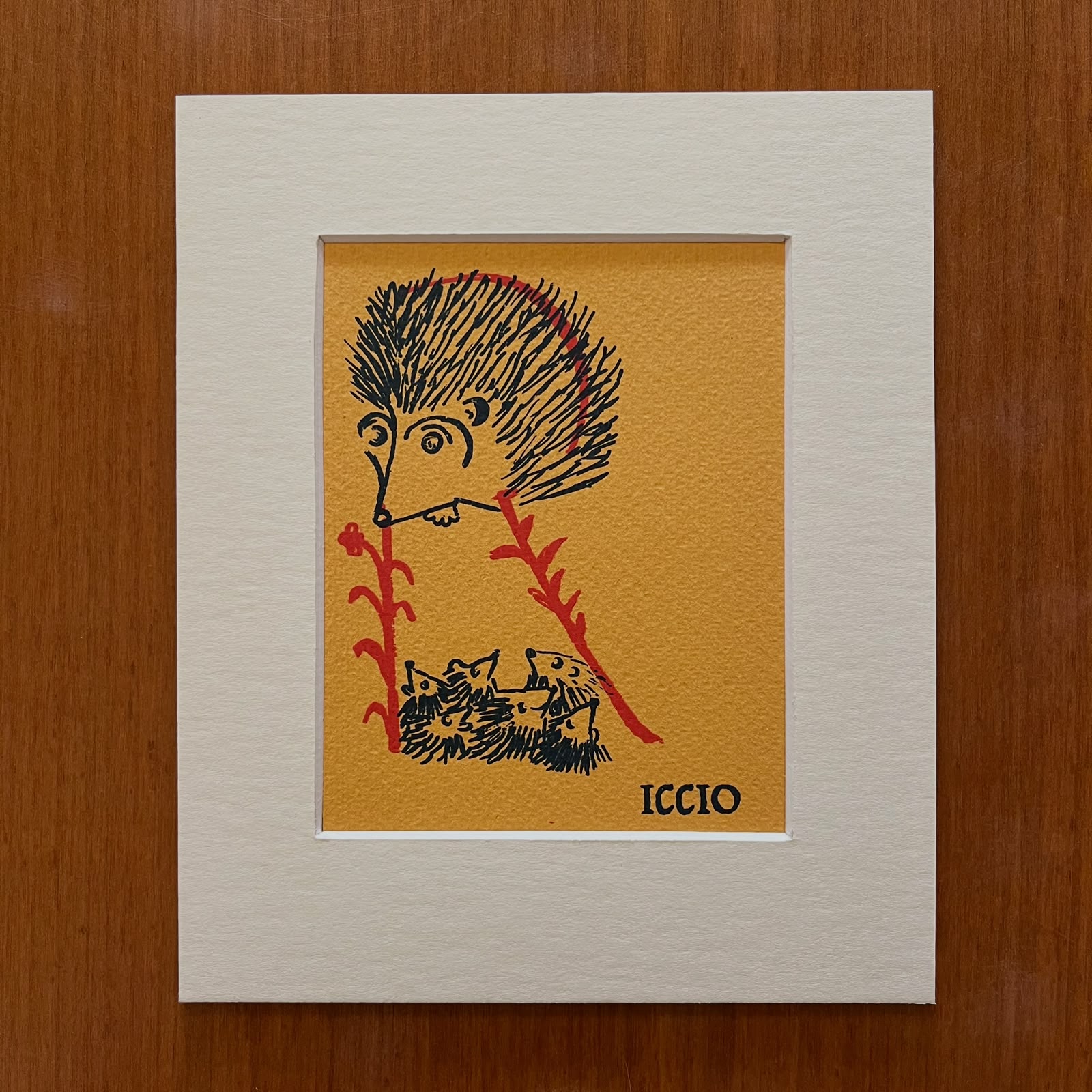 Serigrafia serie Lettere da Alfabeto Bestiario in passepartout 15x18 - immagine 21