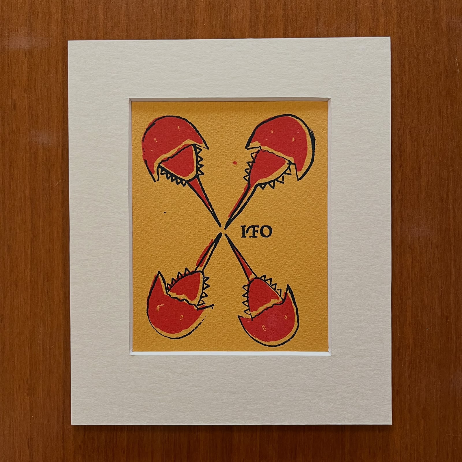 Serigrafia serie Lettere da Alfabeto Bestiario in passepartout 15x18 - immagine 27