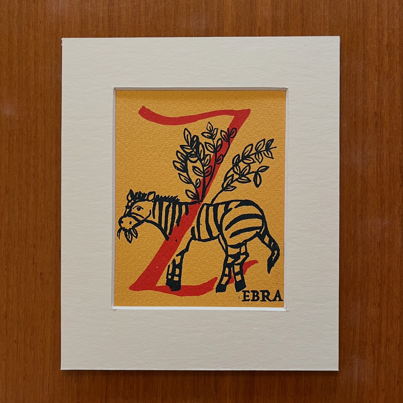 Serigrafia serie Lettere da Alfabeto Bestiario in passepartout 15x18 - immagine 29
